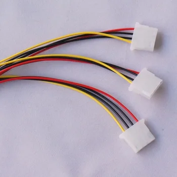 De înaltă Calitate 4Pin IDE Cabluri de Alimentare HY1578 4 Pin Molex Mascul La 3 Port Molex IDE de sex Feminin de Alimentare Splitter Cablu Adaptor