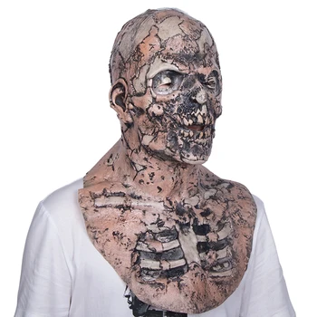 Masca Înfricoșătoare De Halloween De Groază Zombie Înfricoșătoare Sângeroase Latex Fata Complet Acoperit Capul Petrecere Cu Costume Cosplay Rău Prop