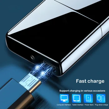 Electric de Încărcare USB Single/Double Arc Bricheta Touch Control Reîncărcabilă cu Filament de Wolfram Metal Vânt brichete