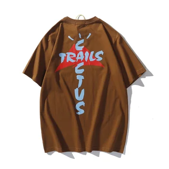 Travis Scott Cactus Jack Scrisoare Casual De Vara Tricou Barbati Streetwear Maneca Scurta Tricouri Supradimensionate O Gât Vrac Top Tees