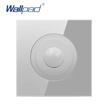 Wallpad Senzor de Mișcare Comutator Coridor Colț Lampă de Perete Comutator de Lumină Gri Cristal de Sticlă Panou de 100W 220V