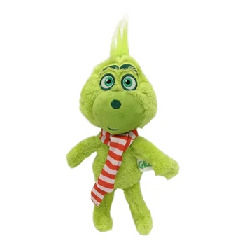 Grinched jucărie moale cadou de crăciun kawaii geek jucărie moale copil de cadou verde cu blană papusa