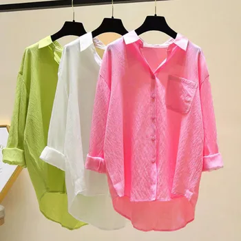 2021 Noi, Femeile, Pur Și Simplu, Bomboane De Culoare Pieptul Singur Poplin Shirt Birou Doamnă Bluza Cu Maneci Lungi Roupas Chic Combinezon Topuri