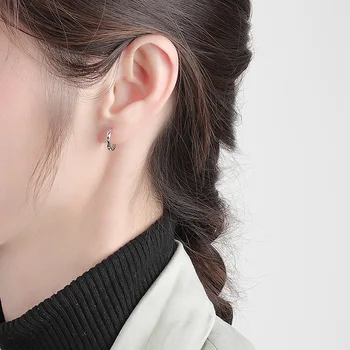 QMCOCO Argint 925 Stil coreean Temperament Elegant Rotund în Formă de Cercei Pentru Femei Plivitul Rafinat Bijuterii Cadouri