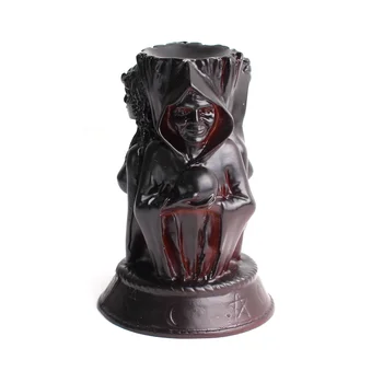 1 BUC Rosu Rășină Statuie de femeie Vrăjitoare Sfantul Inger Piedestal de Bază Pentru Minge Ouă Minunat Sculptate Acasă Decorare Cadou
