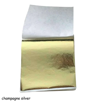 100 Buc meșteșugul Imitație de Aur Argintiu Folie de Cupru Lucrări de Frunze de Frunze de Foi de Aurire DIY Meșteșug Decor Design Hârtie