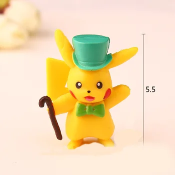 6pcs/set Anime Takara Tomy Pokemon Pikachu Papusa Pokemon Model de Jucărie Tort de Decorare pentru Copii figurina Jucarie Jucarii Copii