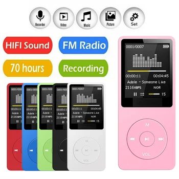 MP3 Player 1.8 inch LCD Ecran FM MP3 WAV, Radio, Video, Hifi Player Games Film E-Carti Muzica Jucători Suport SD Card NOU