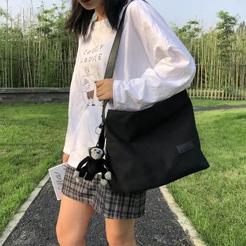 Geanta din Panza genti noi 2020 nou versiunea coreeană geantă de umăr, sac de tote sac messenger fete simple sac de panza student sac