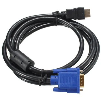 1,8 M HDTV HDMI Male la VGA Adaptor Cablu Video, conectori de Cablu pentru PC TV-Negru
