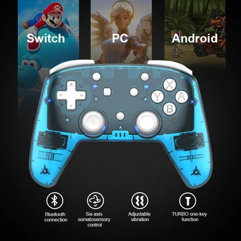 Controler de Joc fără fir Cu LED Backligh Bluetooth Wireless Pro Controller Reîncărcabilă Gamepad Pentru Nintendo Comutator /PC