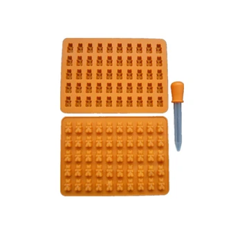 DIY Bucătărie Silicon 3D Fudge 50 Gaura Urs de Ciocolata Bomboane Mucegai Și Tava de Gheață Decor Instrument de Copt Tort Mucegai
