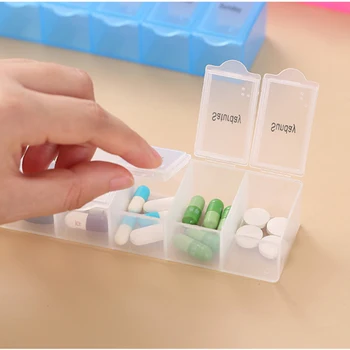 1 Buc 7 Grile Plastic Mini Săptămânal Cutie Medicina Caz Comprimat Portabil Dozator Repartitoare Recipient Titularul De Îngrijire A Sănătății Instrumente