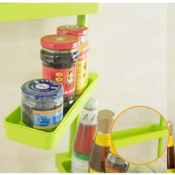 Reglabil Roti Raft Condimente Cutie de Depozitare Rack Condiment Sticle de Plastic Titularul DIY 3 Straturi de Bucătărie Organizator Accesorii