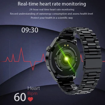 LIGE Nou Apel Ceas Inteligent Bărbați Ecran Tactil Complet Sport Fitness Ceas rezistent la apa de Ritm Cardiac Bandă de Oțel Smartwatch Android iOS