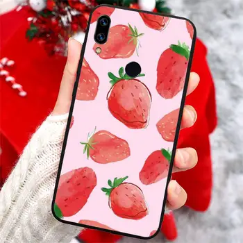 Roz Cireșe Cireșe Căpșuni fructe de Telefon Caz Pentru Xiaomi Redmi note 7 8 9 t k30 max3 9 s 10 pro lite