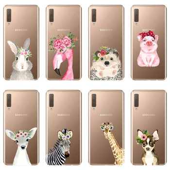 Flamingo Caz Pentru Samsung Galaxy A5 A7 2018 A6 A8 Plus Silicon Moale Capacul Din Spate Pentru Samsung Galaxy A3 A5 A7 2016 2017 Caz De Telefon