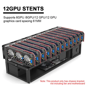 12 GPU Transfer Miniere Rack Open-pit Masina de Minerit Cadru Caz Miner Monedă Inel Suport Suport Suport Suport pentru 6/8GPU