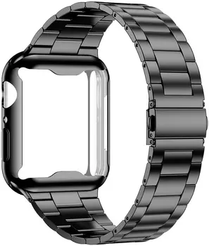Caz+curea pentru Apple Watch band 44 mm 40 mm iWatch 42mm/38mm metalice din Otel Inoxidabil In pentru Apple watch 5 4 3 38/40/42/44mm