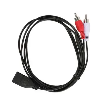USB de 1.5 m O Priză de sex Feminin la 2 RCA Male Plug Audio-Video Cablu de Extensie Cablu