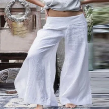 Femei de Moda de Talie Elastic Jogger Pantaloni Lungi 2021 Vintage Sport Loose Pant Streetwear Casual Solid Pantaloni Largi Picior Pantaloni 3XL