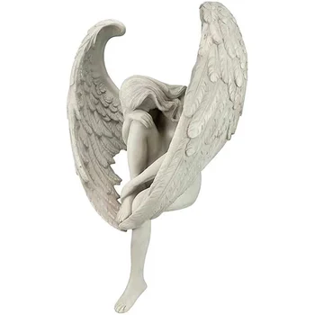 Angoase Înger Așezat Statuia Rășină Triste Figura Cimitirul Memorial Statuile Plâng Grădină În Aer Liber De Decorare Decor Acasă