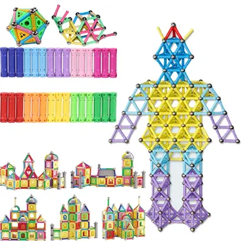 50-300pcs DIY Magnetice Blocuri Magnetice Designer-Set de Constructii Magnet Barele de Jucarii Educative pentru Copii Cadouri