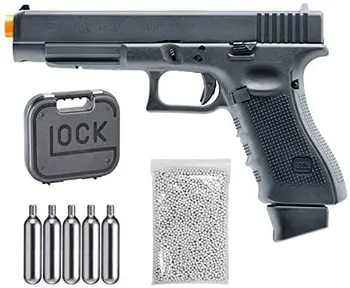 Umarex Glock G34 Gen4 C02 Blowback Deluxe (VFC) Airsoft Pistol BB Aer Moale Arma cu Wearable4U BundleMetal Placa de Perete