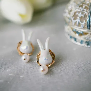 2021 New Sosire Drăguț Modă Iepure Simulate-perla Legăna Cercei Pentru Femei de Moda de Metal Boucle D'oreille Partid Cadouri Bijuterii