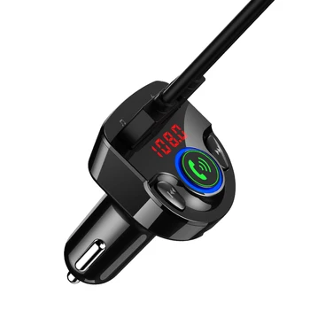 Auto Bluetooth Transmițător FM Wireless Handsfree Car Kit MP3 Player Dual USB Încărcător PUO88