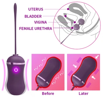 Wireless Controlate Silicon Rezistent La Apa Vibratoare Ou Pentru Femei Kegel Bile Vaginale Vibratoare Sex Feminin Masturbator Adult Jucarii Sexuale