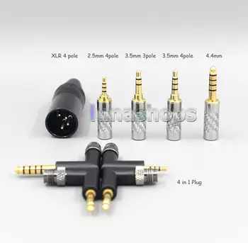 LN006547 de 3,5 mm la 2,5 mm 4.4 mm XLR 8 Core Argint Placat cu OCC Casti Cablu Pentru Sennheiser IE40 Pro