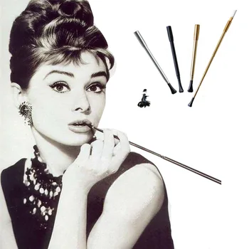 Hepburn Același Paragraf tabachera Retro Filtru de Fumat Conducte Telescopice Tijă Lungă Foto Performanta Prop purtător de cuvânt țigară