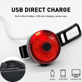 USB Reîncărcabilă Bike Set de Lumina, Super-Luminos Fata Faruri Spate LED Biciclete Lumina Lumini de Frână de Frânare de Detectare Stopuri