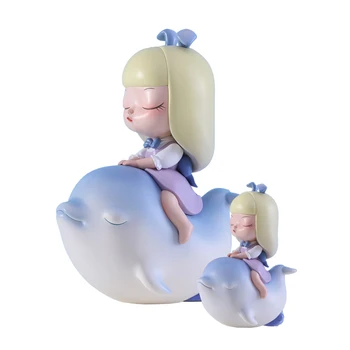 Vis-A-Basm Figura Anime Delfin Serie Drăguț Kawaii Jucarii Model PVC Garaj Kit Papusa de Creatie Ornamente
