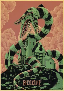 Vintage Clasic Filmul Beetlejuice/Pulp Fiction/Parazit Retro Poster Kraft Hârtie De Înaltă Calitate Acasă Cameră De Arta De Imprimare Autocolante De Perete