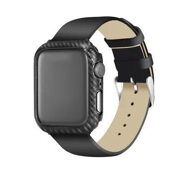 Pentru Apple Watch 6 5 4 benzi 42mm 38mm 44mm 40mm ceas acoperă Cadru de Carbon Caz de Protecție Spoiler iwatch seria 3 2 1 Accesorii