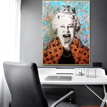 Printuri de moda Tablouri Canvas marea BRITANIE British Regina Poster de Arta Pop Poze de Perete pentru Casa Living-O singură Bucată de Decor Cuadros