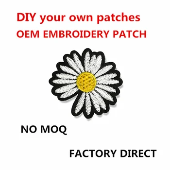 Zâmbet fata Broderie Patch-uri Insigne cu Emblema de Fier pe coase DIY aplicatiile de patch-uri pe vă rugăm să ne trimiteți design NU MOQ
