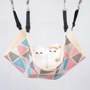 Cat Hamac Toamna și Iarna Pisica de Companie Mat Plus de Catifea Cat Cușcă de Fier Hamac Cârlig Cat Gunoi Pat Cușcă de Hamster Hamac 2021