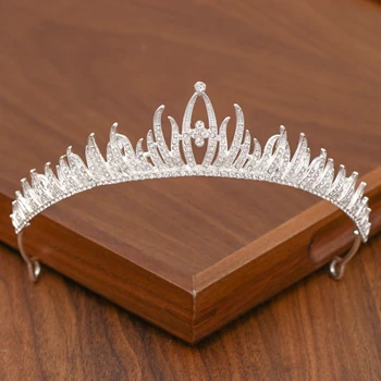 Mireasa Tiara Coroana De Păr Accesorii De Par De Nunta Pentru Femei De Culoare De Argint Coroana De Mireasă Coroane Și Diadema Femei Accesorii