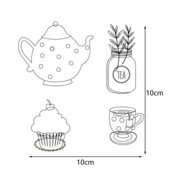 InLoveArts 14*14mm Icecream Teapot Bottle Clear Stamps for Craft Dies Scrapbooking Card Making Album Embossing Crafts Paper New