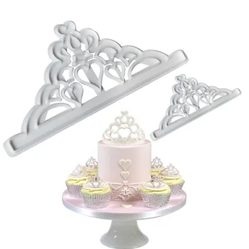 2 buc/set Coroana de Plastic Fondant de Tăiere Tort de Mucegai Fondant de Decorare Cupcake Instrumente de Ciocolata Gumpaste Mucegai