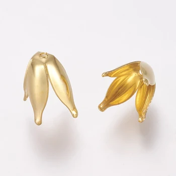 1000pc 4-Petale de Flori de Fier Șirag de mărgele de Capace de Aur 13x7x7mm Gaura:1mm Pentru Bijuterii DIY Decorare Accesorii pentru a Face obiecte de Artizanat Consumabile