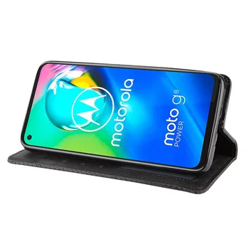 Retro Flip Carte din Piele Acoperire pentru Motorola Moto G8 Putere Unul Hiper Magnetic flip portofel caz pentru Moto E6 Juca Macro telefon sac