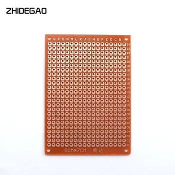 10 Pc-uri 5x7 5*7 PCB 5 cm 7 cm DIY Hârtie PCB Prototip Universal placa amarela ZHIDEGAO