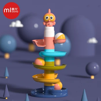 Mloong Jucarii pentru Copii Puzzle Colorat Urmări Mingea Turn de Jucării pentru Copiii de 1-3 Ani Jucărie Asamblate Cadou pentru Băiat și Fată