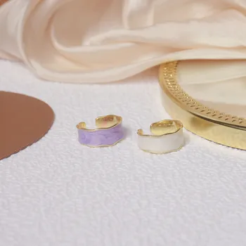 Bijuterii Delicate 14K Placat cu Aur, Inele Reglabile pentru Femei Stil Simplu, Inele de Logodna