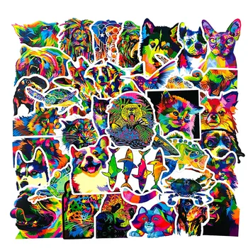 10/30/50buc/pachet Desene animate Diverse Culori Animal Pisică Câine Autocolant Impermeabil din PVC Autocolant Pentru Bagaje Motocicleta Laptop Telefon Caz