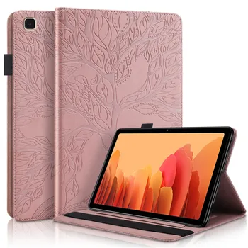 Emboss Copac Piele Flip case Pentru Samsung Galaxy Tab A7 Caz Portofel Stand Tableta Pentru Galaxy Tab A7 2020 Cazul SM T500 T505 T507